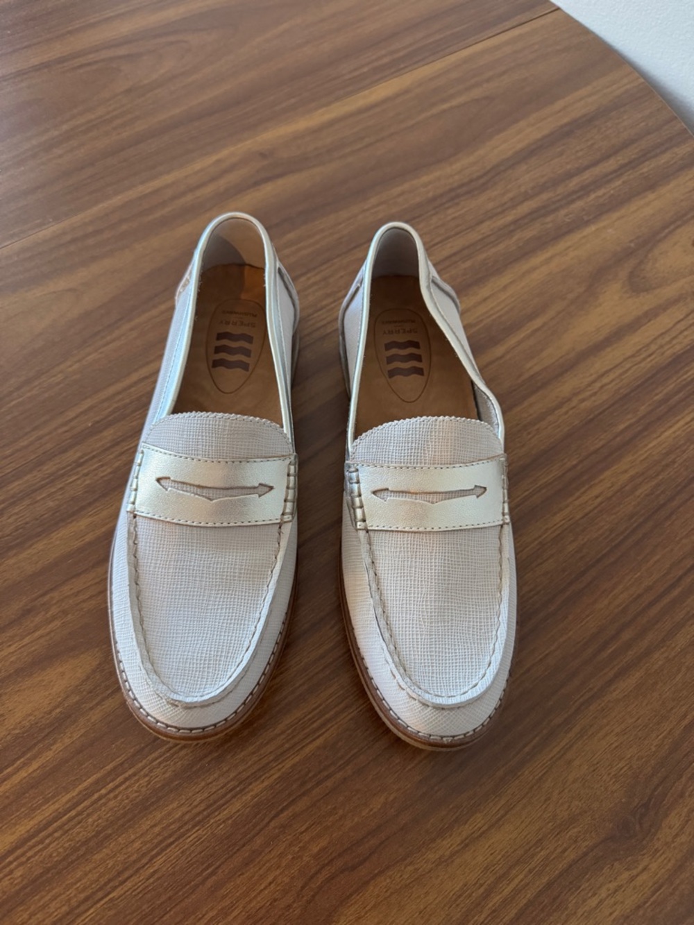 Women’s Sperry Silver Penny Loafers